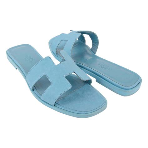 baby blue hermes sandals.